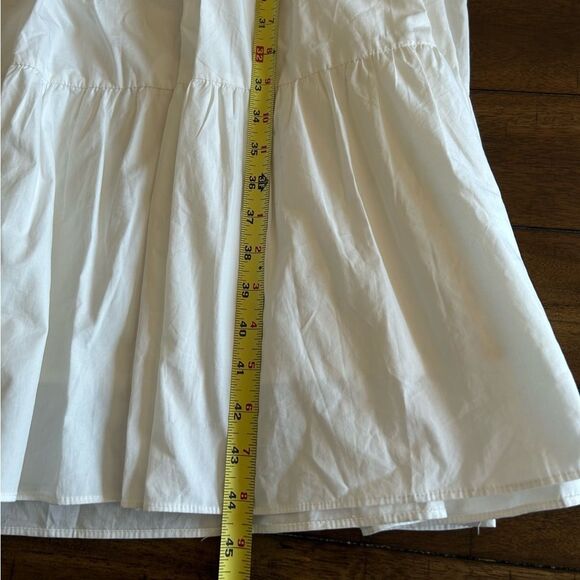 English Factory Anthropologie White Puff Sleeve Tiered Midi Dress Small AK105D - Picture 8 of 13